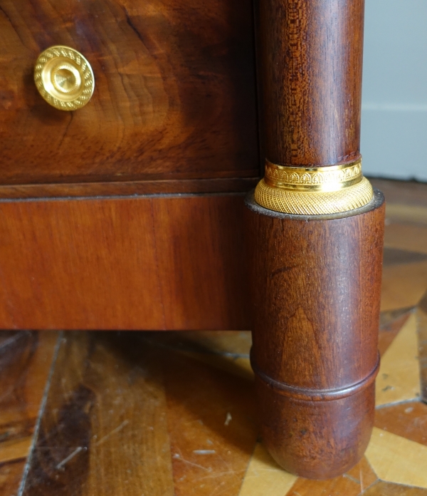 Empire commode / chest of drawers for a child, mahogany and ormolu - 85cm x 53cm x 76.5cm