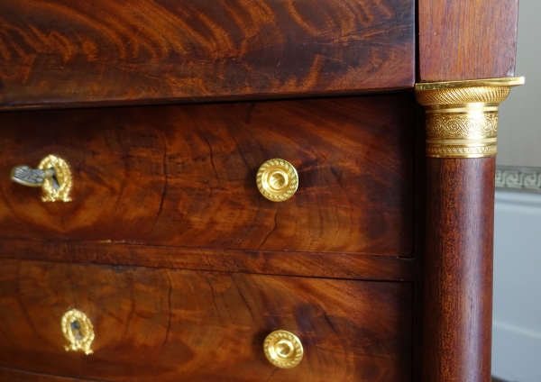 Empire commode / chest of drawers for a child, mahogany and ormolu - 85cm x 53cm x 76.5cm