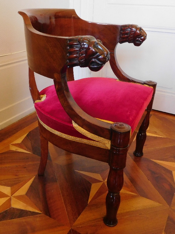 Empire mahogany armchair, early 19th century