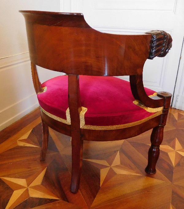 Empire mahogany armchair, early 19th century
