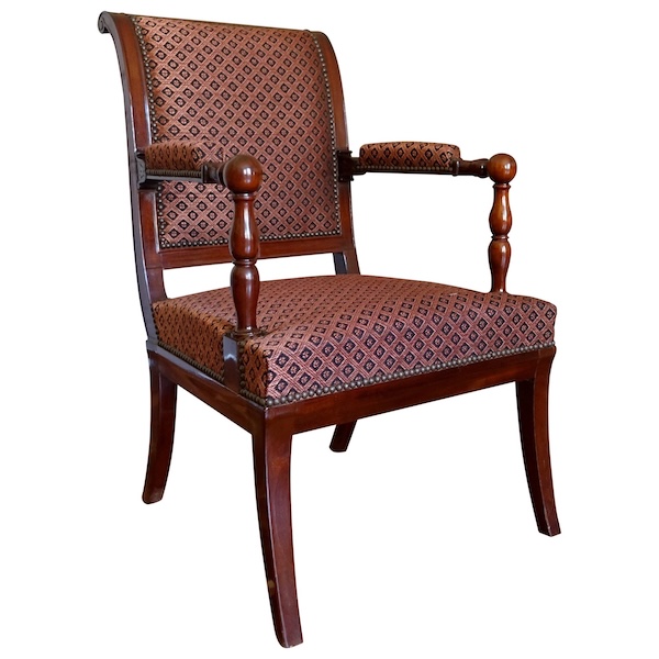 Empire mahogany armchair stamped Jacob Desmalter, early 19th century circa 1810