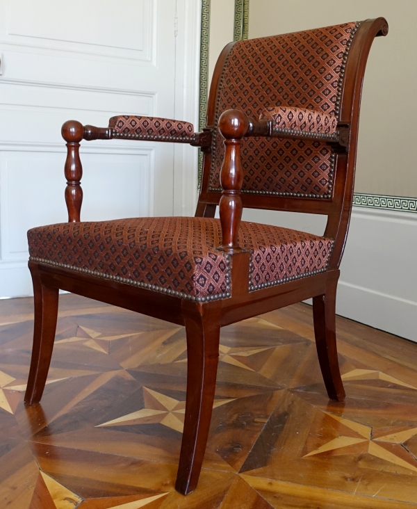 Empire mahogany armchair stamped Jacob Desmalter, early 19th century circa 1810