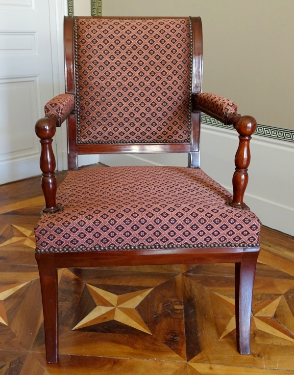 Empire mahogany armchair stamped Jacob Desmalter, early 19th century circa 1810