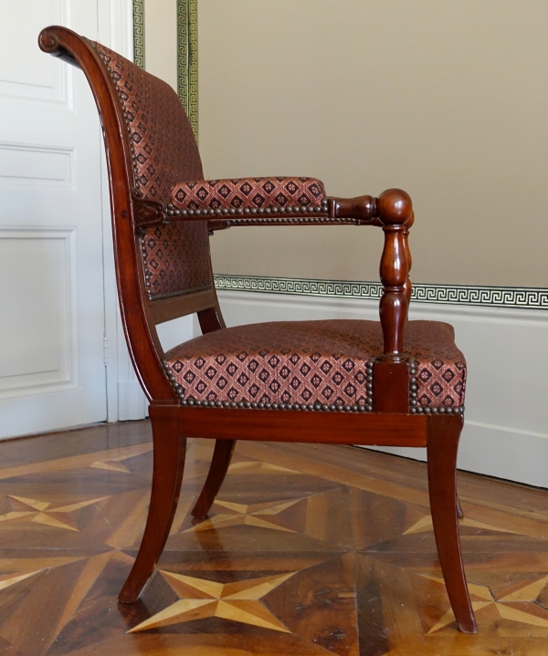 Empire mahogany armchair stamped Jacob Desmalter, early 19th century circa 1810