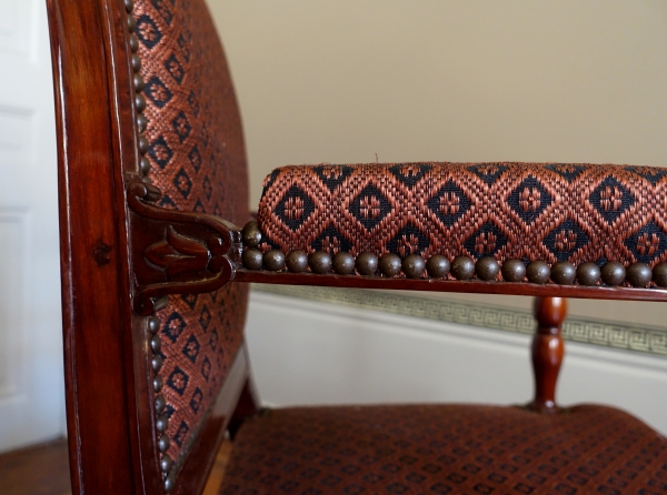 Empire mahogany armchair stamped Jacob Desmalter, early 19th century circa 1810