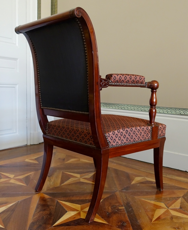 Empire mahogany armchair stamped Jacob Desmalter, early 19th century circa 1810