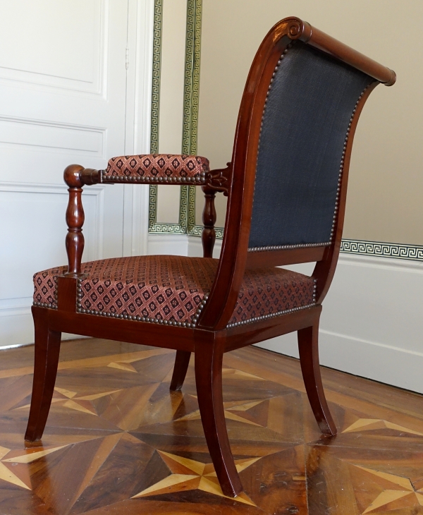 Empire mahogany armchair stamped Jacob Desmalter, early 19th century circa 1810