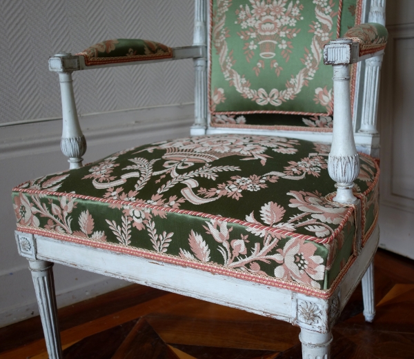 Louis XVI so-called a la Reine armchair, 18th century, attributed to Jacob