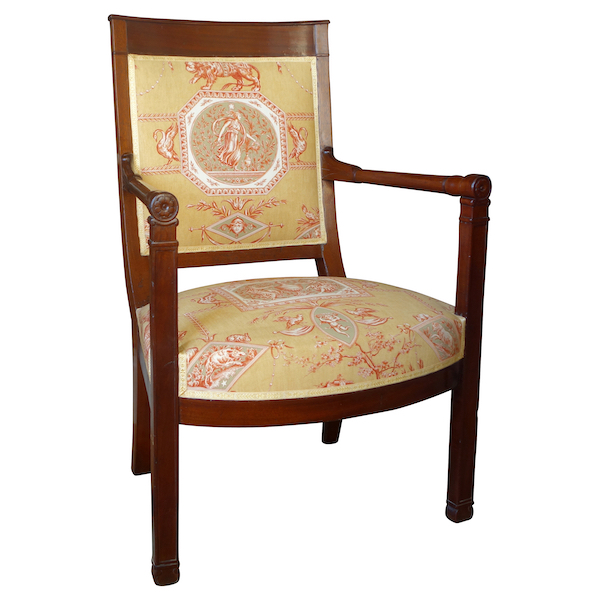 Empire mahogany armchair, early 19th century production circa 1800