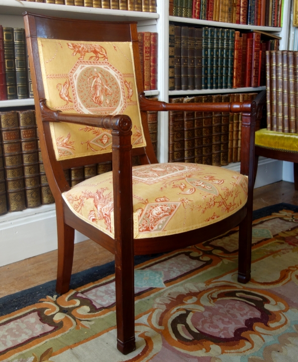 Empire mahogany armchair, early 19th century production circa 1800