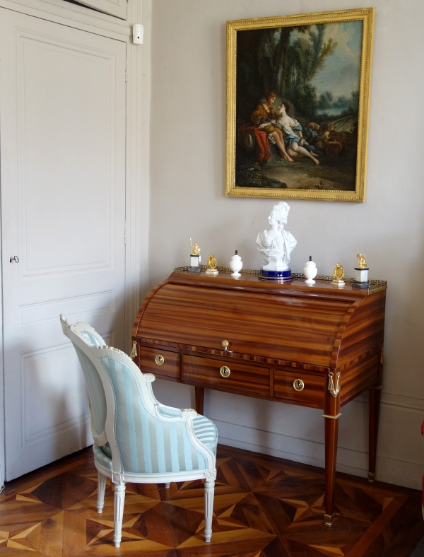 Louis XVI working armchair in the taste of Jean-Baptiste Sene, 18th century