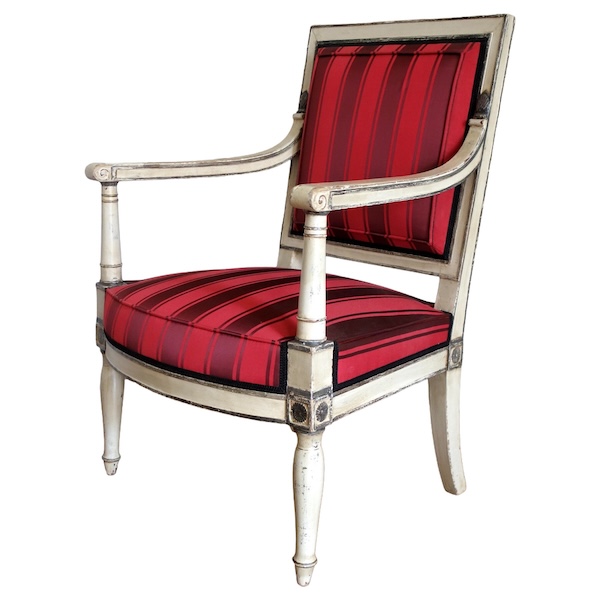 Fauteuil Empire impérial pour Fontainebleau (marque fer & inventaire), attribué Jacob Desmalter