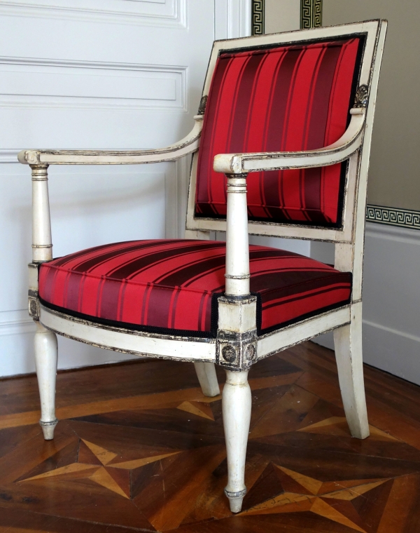 Fauteuil Empire impérial pour Fontainebleau (marque fer & inventaire), attribué Jacob Desmalter