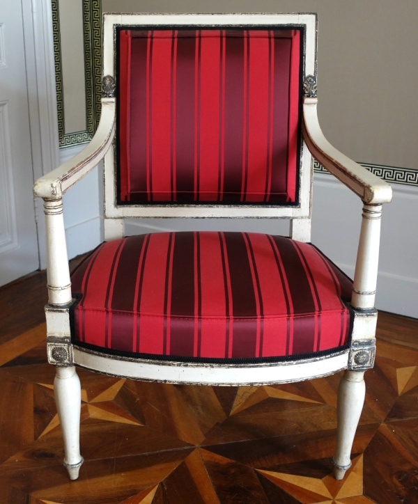 Fauteuil Empire impérial pour Fontainebleau (marque fer & inventaire), attribué Jacob Desmalter