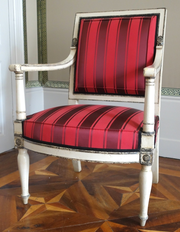 Fauteuil Empire impérial pour Fontainebleau (marque fer & inventaire), attribué Jacob Desmalter