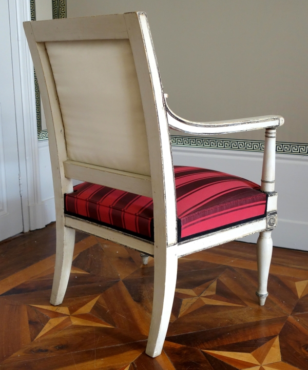 Fauteuil Empire impérial pour Fontainebleau (marque fer & inventaire), attribué Jacob Desmalter