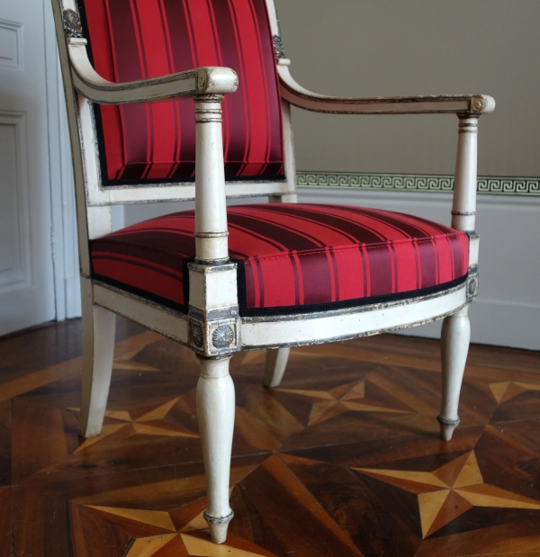 Fauteuil Empire impérial pour Fontainebleau (marque fer & inventaire), attribué Jacob Desmalter