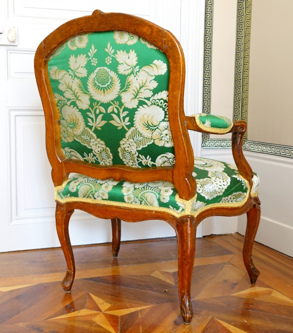 Henri Amand : Louis XV armchair stamped - 18th century circa 1760