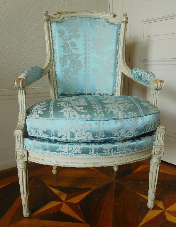 Louis XVI cabriolet armchair, late 18th century