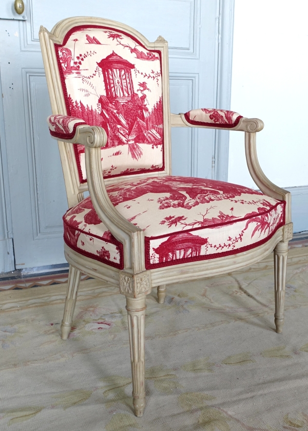 Claude Sene : set of 4 Louis XVI seats, armchairs and chairs - stamped