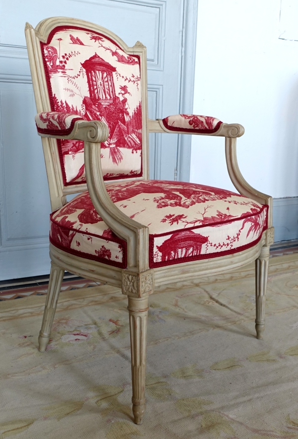Claude Sene : set of 4 Louis XVI seats, armchairs and chairs - stamped