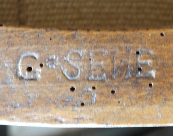 Claude Sene : set of 4 Louis XVI seats, armchairs and chairs - stamped