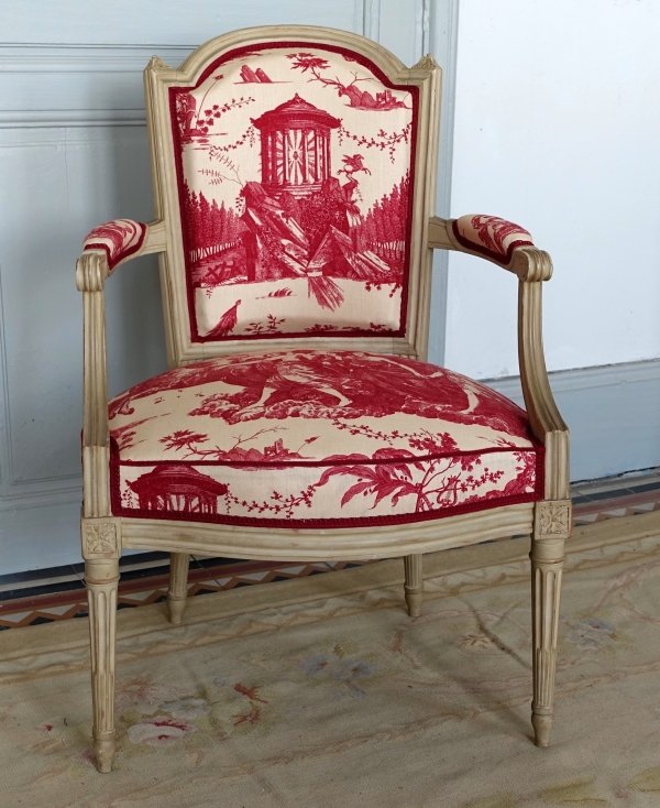 Claude Sene : set of 4 Louis XVI seats, armchairs and chairs - stamped