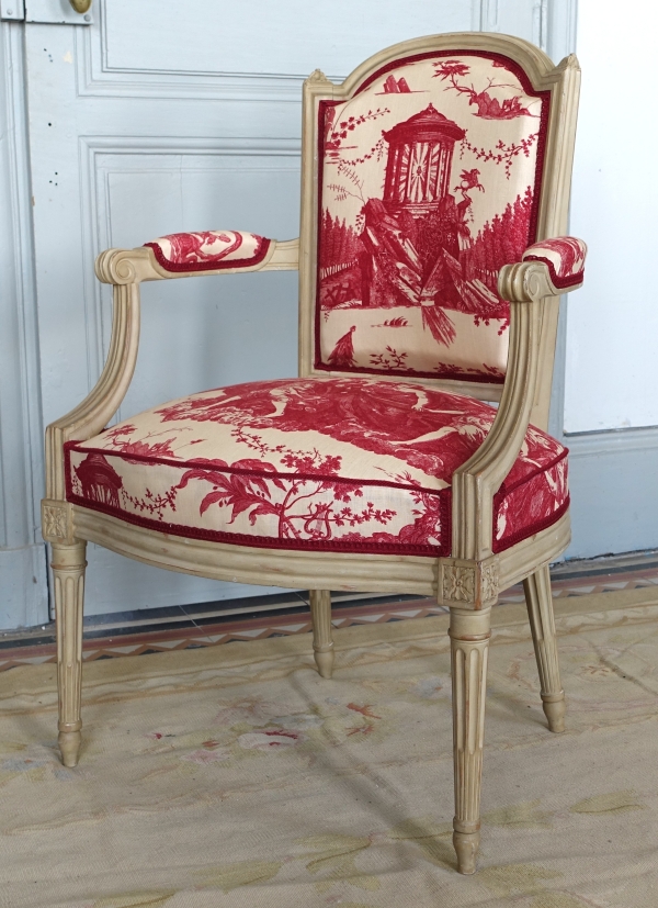 Claude Sene : set of 4 Louis XVI seats, armchairs and chairs - stamped