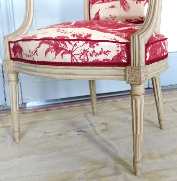 Claude Sene : set of 4 Louis XVI seats, armchairs and chairs - stamped