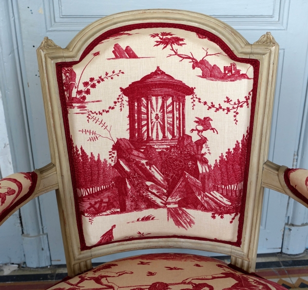 Claude Sene : set of 4 Louis XVI seats, armchairs and chairs - stamped