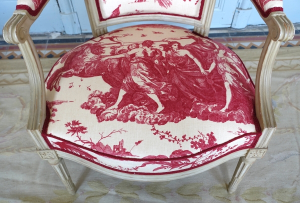 Claude Sene : set of 4 Louis XVI seats, armchairs and chairs - stamped