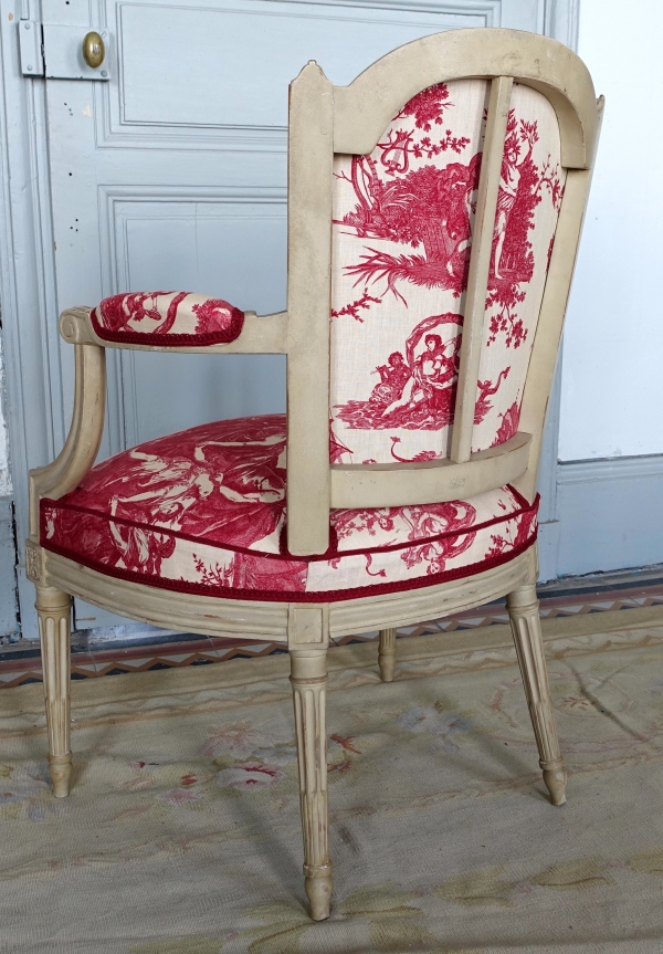 Claude Sene : set of 4 Louis XVI seats, armchairs and chairs - stamped
