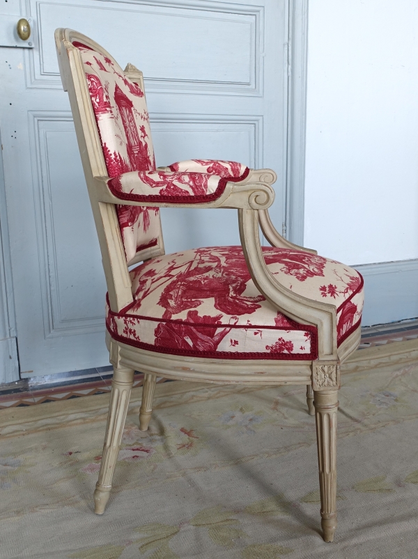 Claude Sene : set of 4 Louis XVI seats, armchairs and chairs - stamped