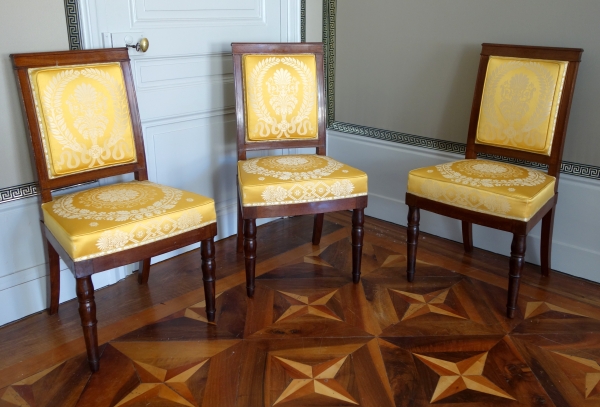 Jacob Desmalter : paire de chaises d'époque Empire en acajou - estampillées