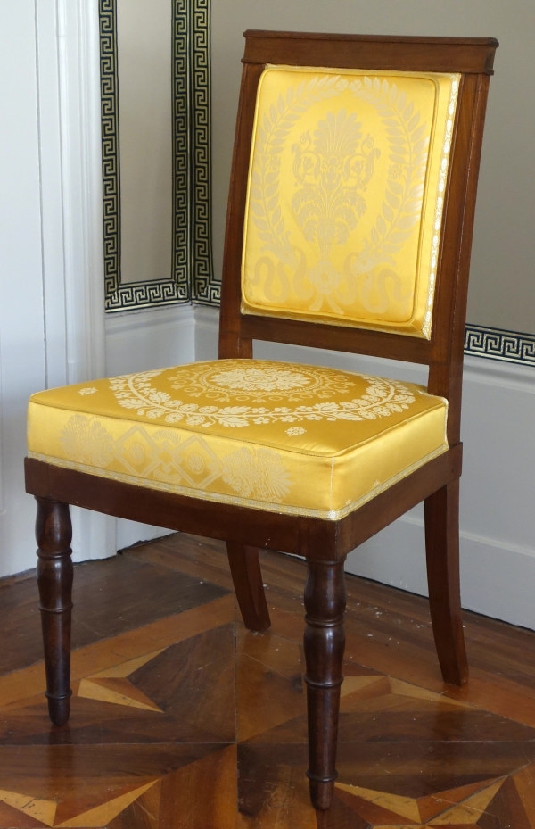 Jacob Desmalter : paire de chaises d'époque Empire en acajou - estampillées