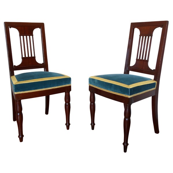 Pair of Royal chairs made by Jacob for King Louis Philippe at Bizy Castle