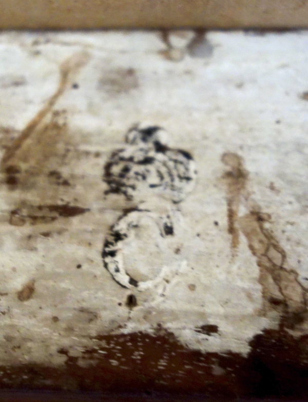 Compiegne - Mobilier de l'Empereur, paire de chaises lyre acajou époque Louis XVI par Deshayes