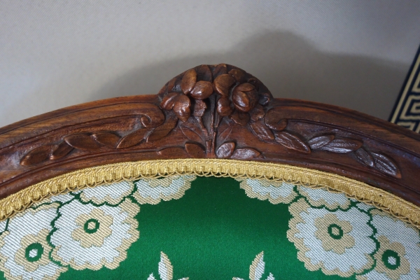 Pierre Nogaret - pair of Louis XV cabriolet armchairs - stamped