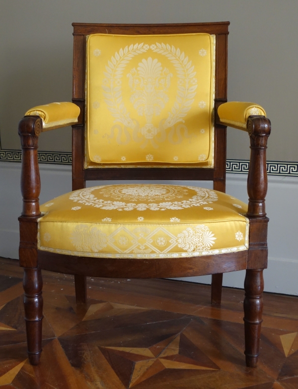 Jacob Desmalter : paire de fauteuils d'époque Empire en acajou - estampillés