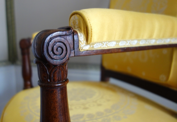 Jacob Desmalter : paire de fauteuils d'époque Empire en acajou - estampillés