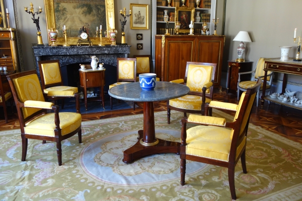 Jacob Desmalter : paire de fauteuils d'époque Empire en acajou - estampillés