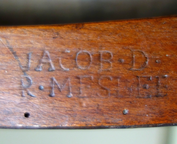 Jacob Desmalter : paire de fauteuils d'époque Empire en acajou - estampillés