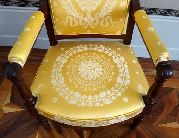 Jacob Desmalter : paire de fauteuils d'époque Empire en acajou - estampillés