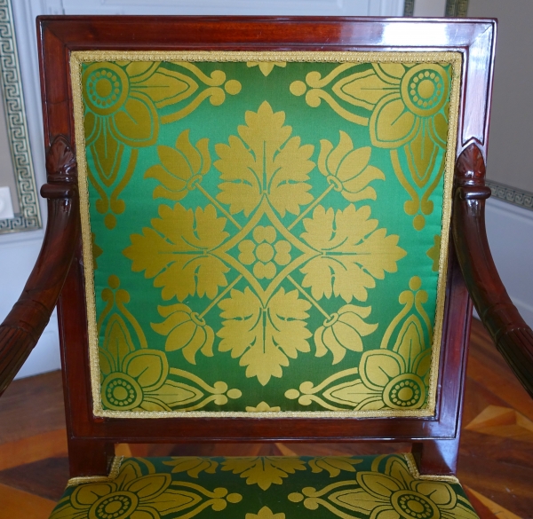 Jacob Desmalter : pair of Empire mahogany armchairs - stamped