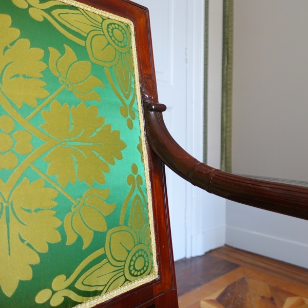 Jacob Desmalter : pair of Empire mahogany armchairs - stamped