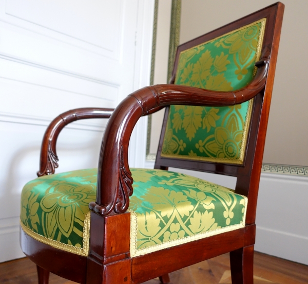 Jacob Desmalter : pair of Empire mahogany armchairs - stamped