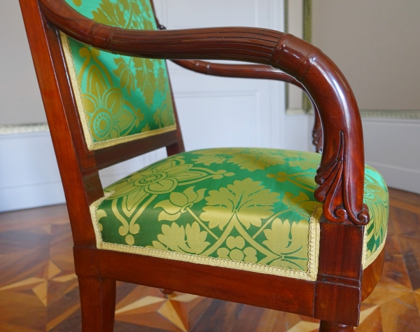 Jacob Desmalter : pair of Empire mahogany armchairs - stamped