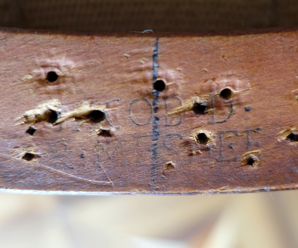 Jacob Desmalter : pair of Empire mahogany armchairs - stamped