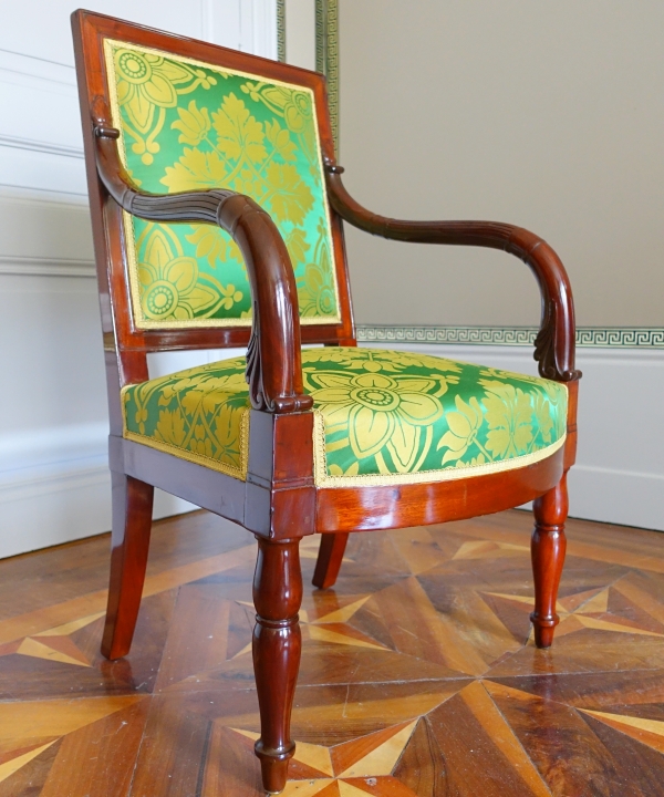 Jacob Desmalter : pair of Empire mahogany armchairs - stamped