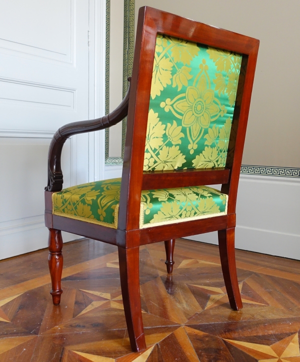 Jacob Desmalter : pair of Empire mahogany armchairs - stamped